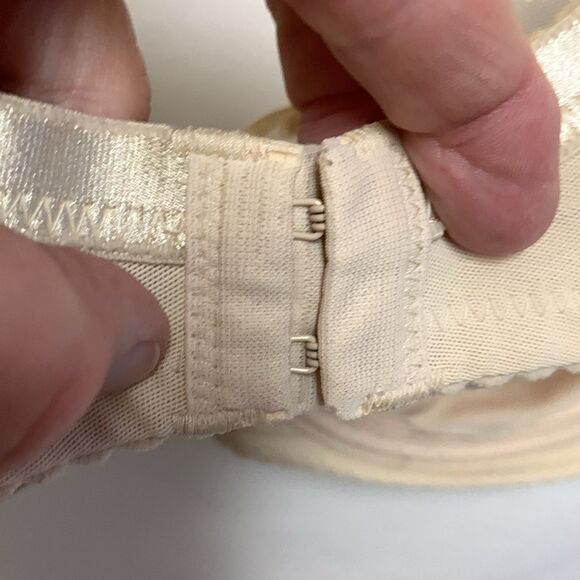 Wacoal Tapestry Tan Floral Lace and Satin Underwire Bra Size 36D - Picture 4 of 6